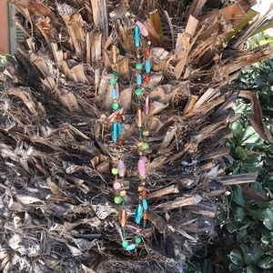 48-Inch Long Colorful Glass Bead Necklace